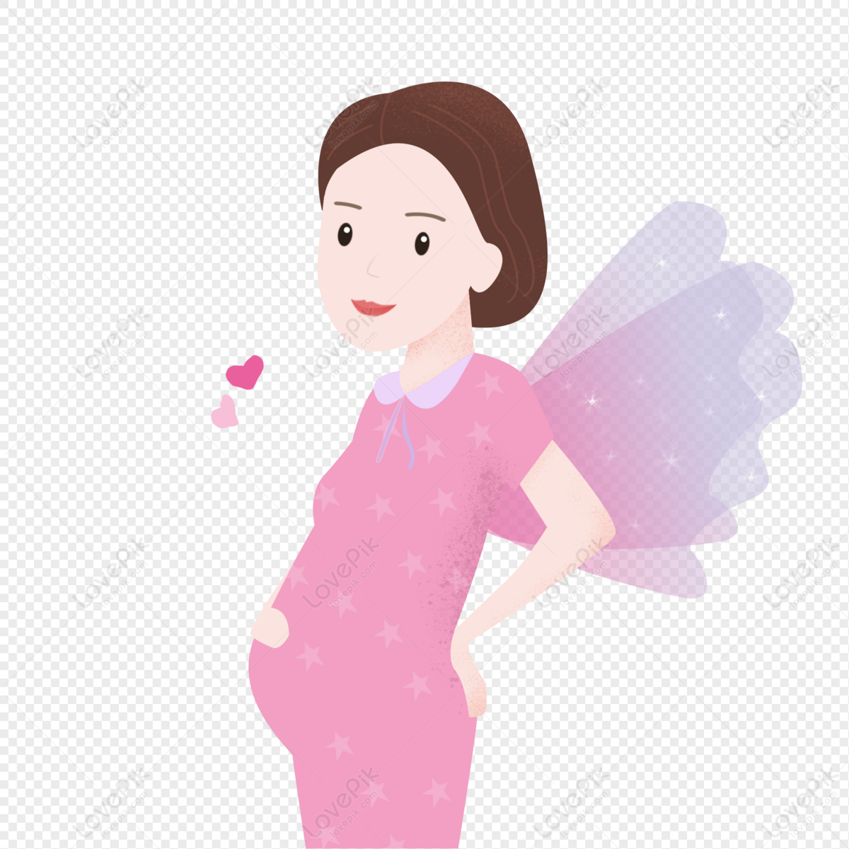Mujer Embarazada De Dibujos Animados PNG Imágenes Gratis - Lovepik