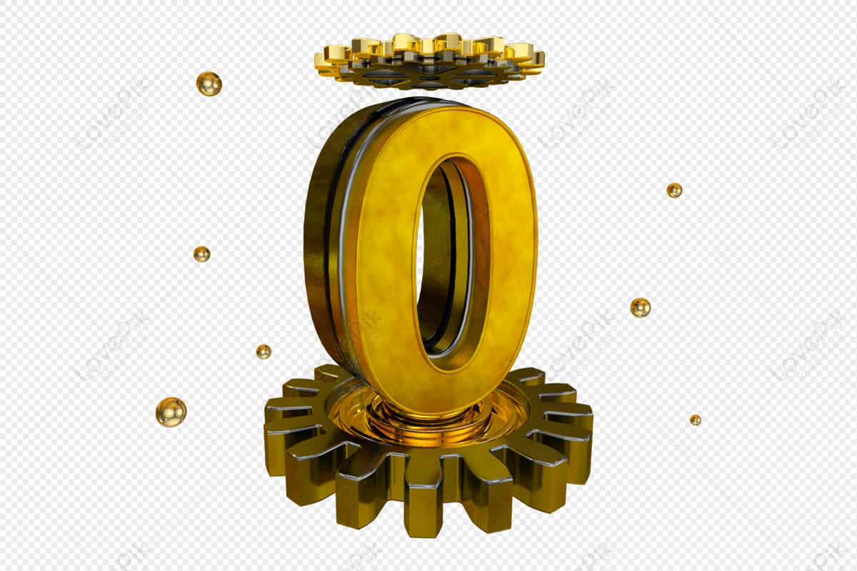 Number Zero From Gold Gear Mechanism Alpha Channel 3d Illustration Stock  Photo - Download Image Now - iStock