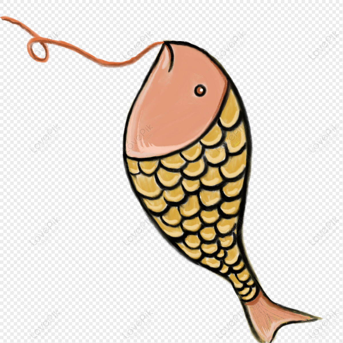 Hooked Fish Creative Illustration, Fish Shaped, Fish Hook, Creative  Illustration PNG Image And Clipart Image For Free Download - Lovepik