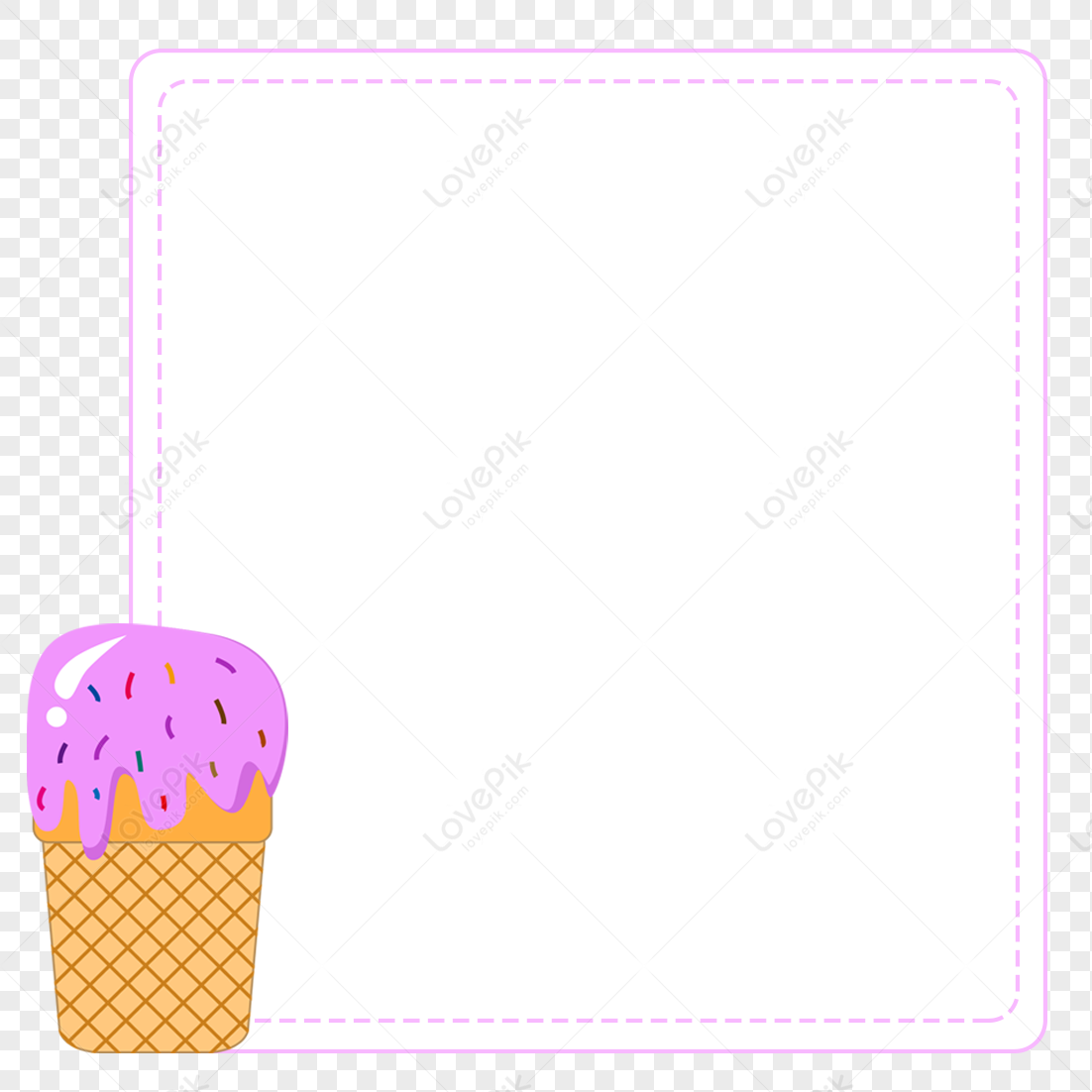 Ice Cream Border PNG Image And Clipart Image For Free Download ...