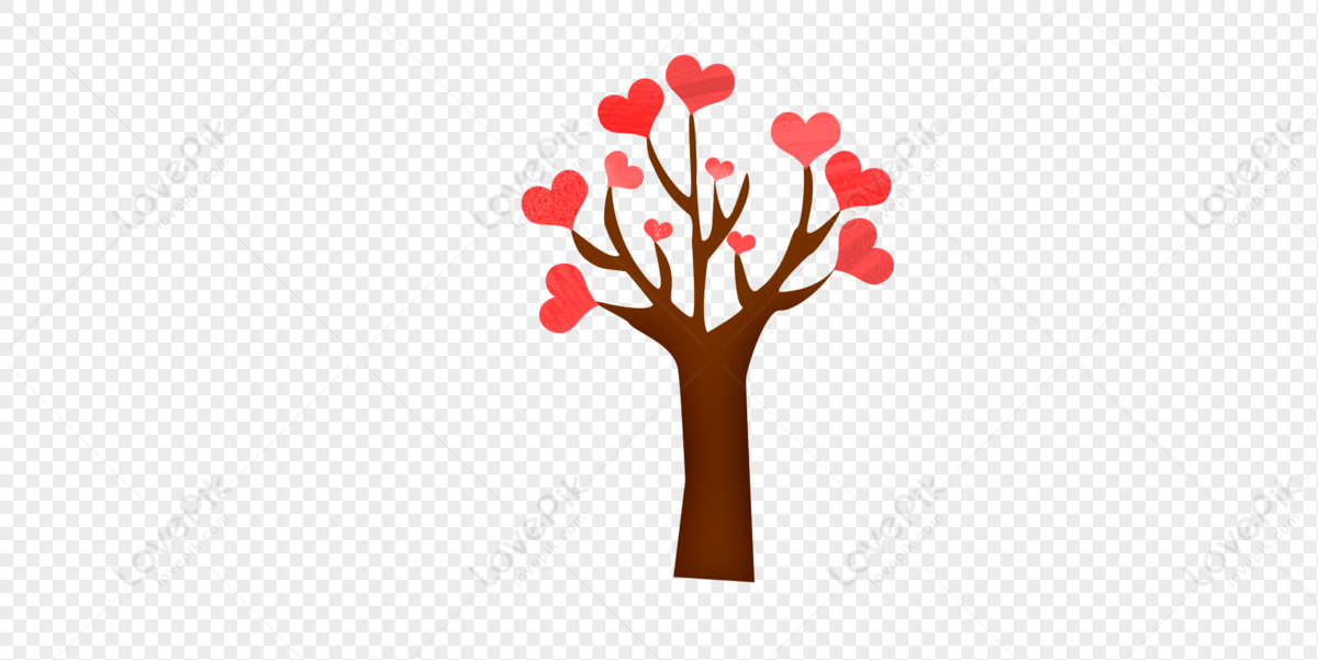 Love Tree PNG Transparent, Vector Love Tree, Trees, In Love, Pink PNG Image  For Free Download