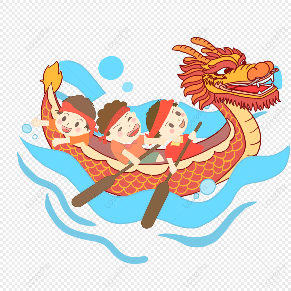 Man racing dragon boat, chinese dragon, boat race, men free png