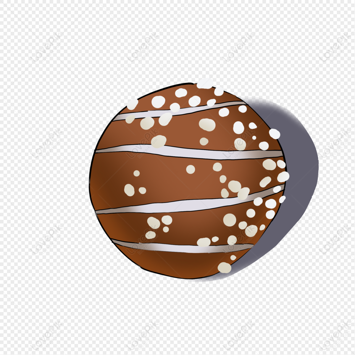 Premium PSD  Chocolate ball isolated on transparent background png psd