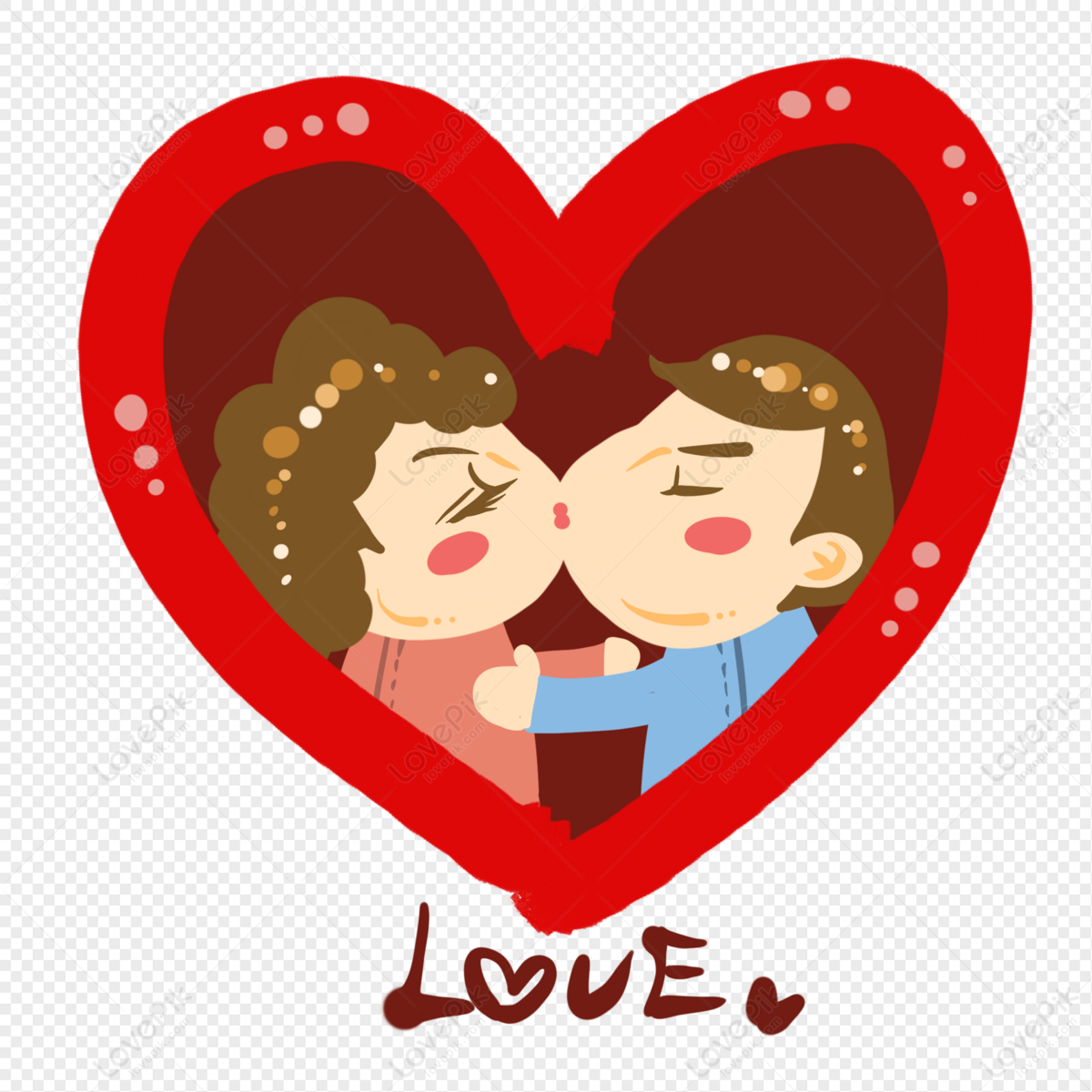 Valentines Day Couple Kissing PNG Image Free Download And Clipart ...