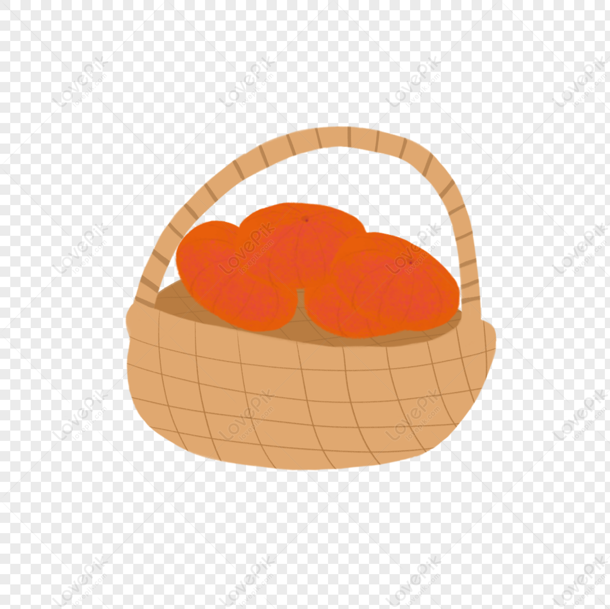 A Basket Of Pumpkins, Fresh Orange, Orange Red, Red Vector PNG Image ...
