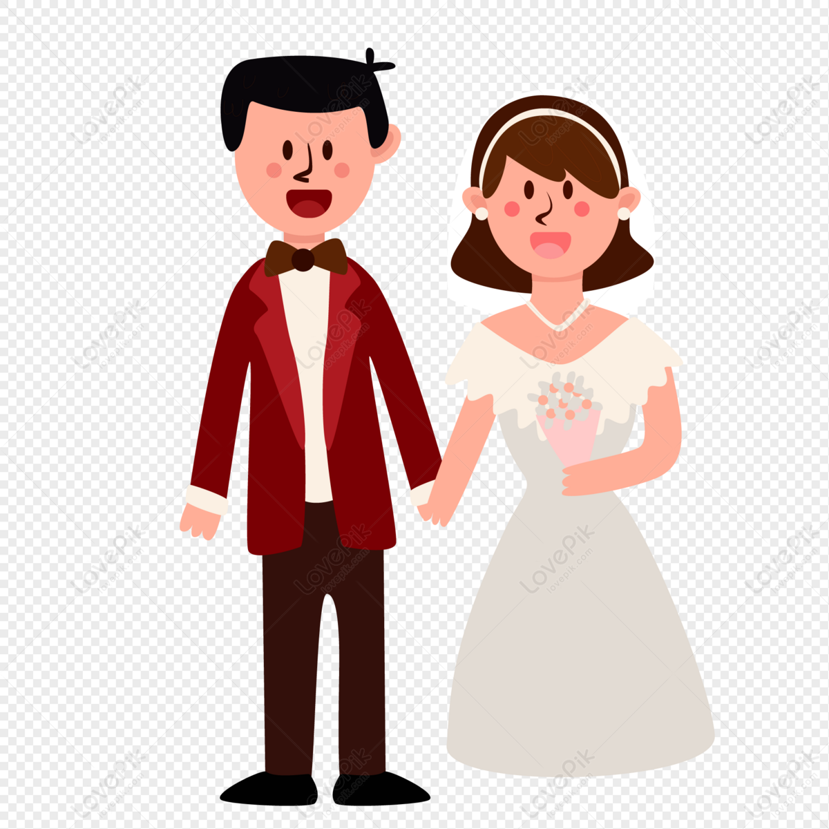 Cartoon Character Wedding Decoration PNG Transparent Background And ...