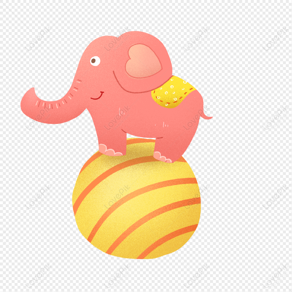 Circus Performing Pink Elephant On The Ball PNG Image And Clipart Image For  Free Download - Lovepik | 401160478