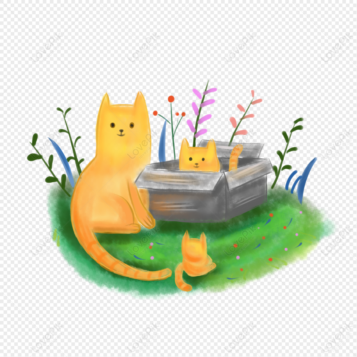 Desenho Animado Desenhado à Mão Para Um Gato Amarelo PNG , Clipart De Gato,  Branco, Garra Imagem PNG e PSD Para Download Gratuito