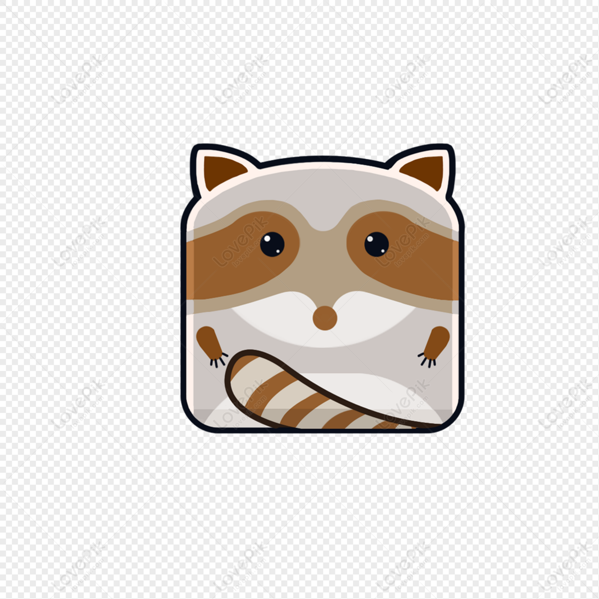 Cute Little Raccoon PNG White Transparent And Clipart Image For Free  Download - Lovepik | 401149802