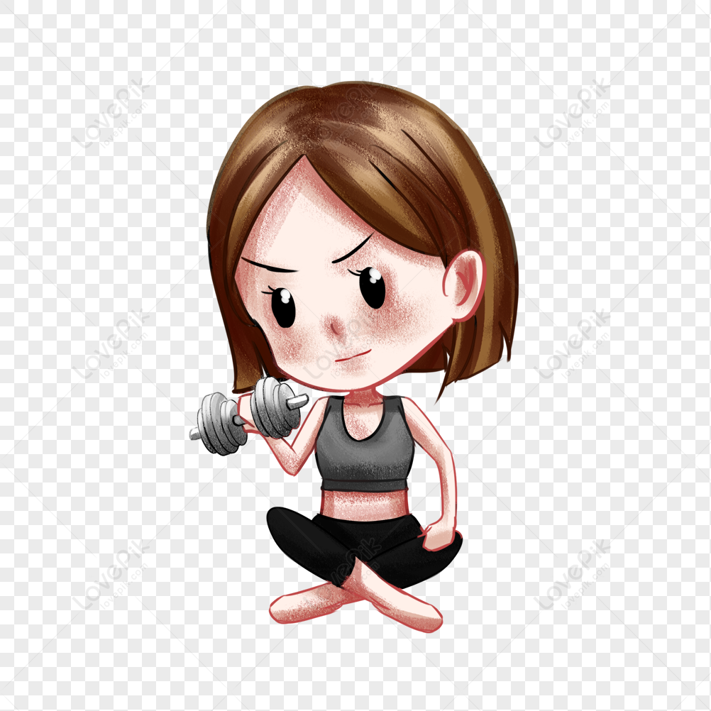 Close Up Of Young Sporting Women Practicing Dumbbells PNG Transparent  Background And Clipart Image For Free Download - Lovepik