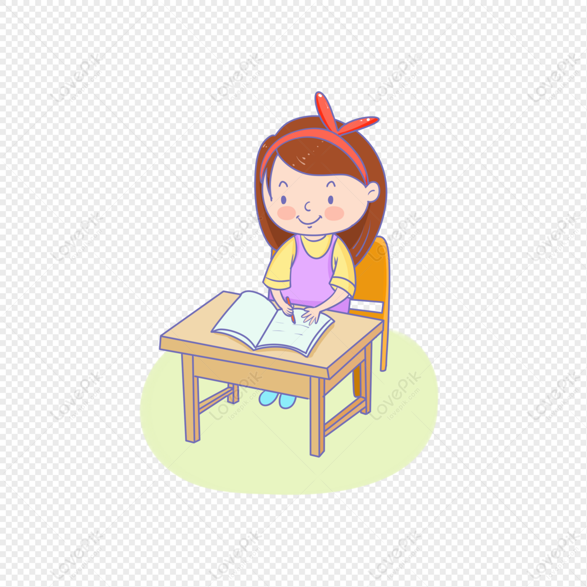 Girl Writing PNG Free Download And Clipart Image For Free Download ...