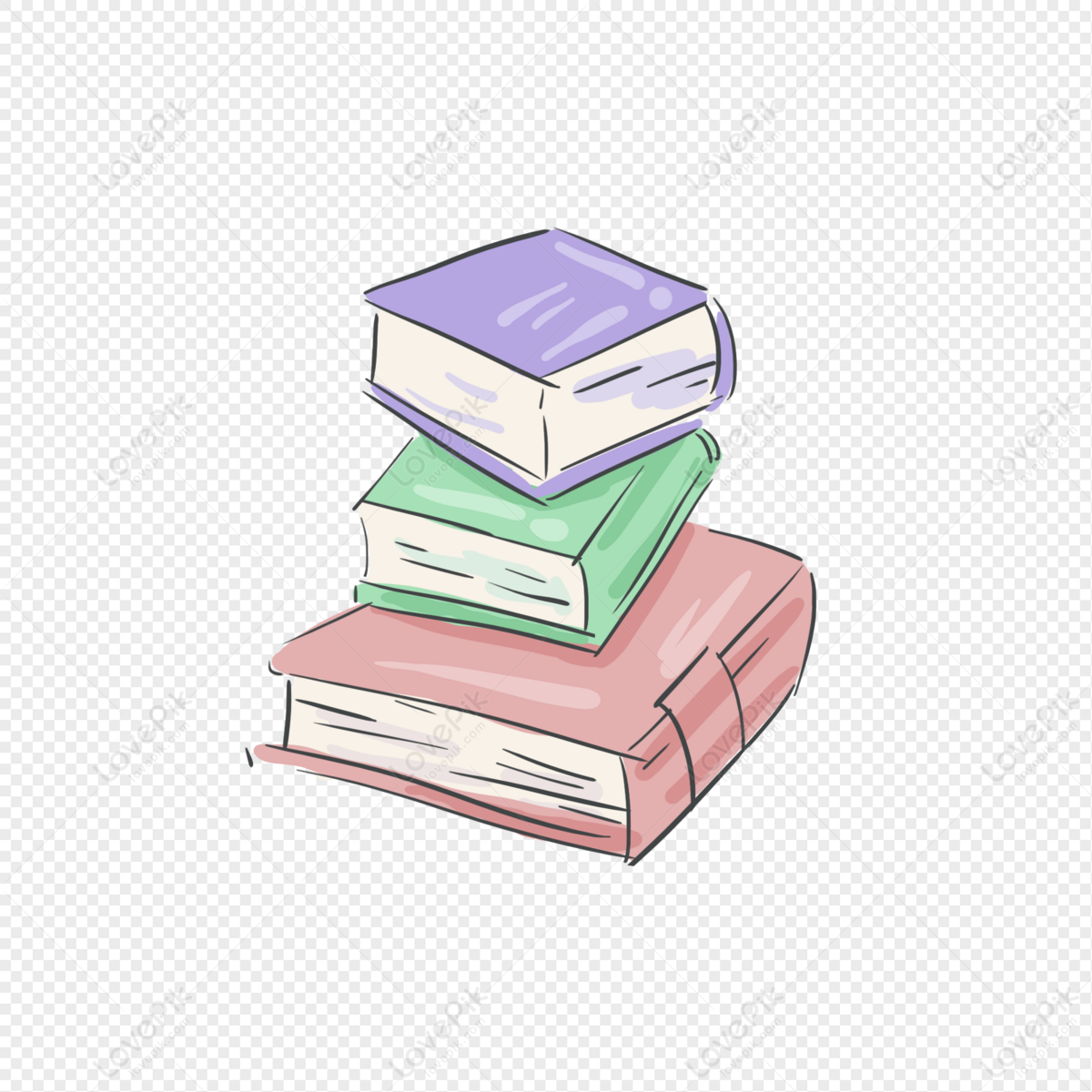 Graduation season book materials, book books, book stack, book cartoon png free download