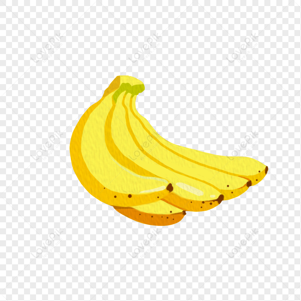 Hand Drawn Fresh Fruit Yellow Banana PNG Picture And Clipart Image For ...