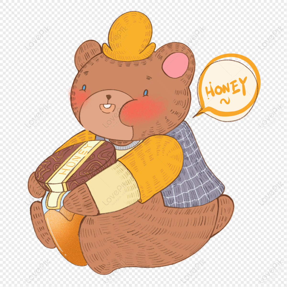 Honey Bear PNG White Transparent And Clipart Image For Free Download -  Lovepik | 401164882