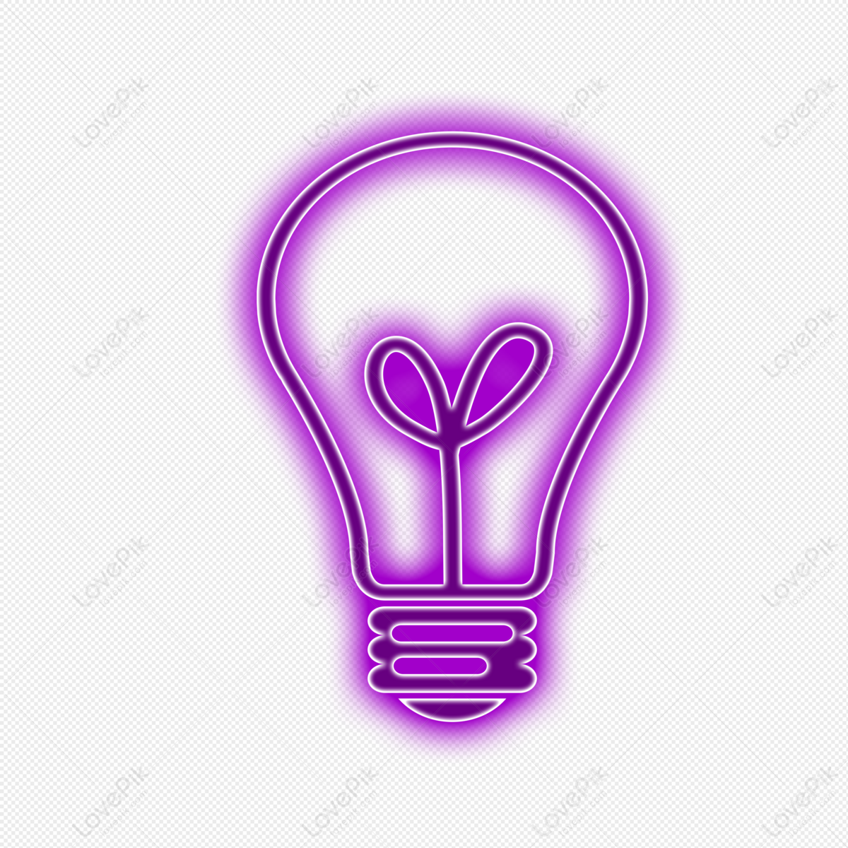 purple light bulb