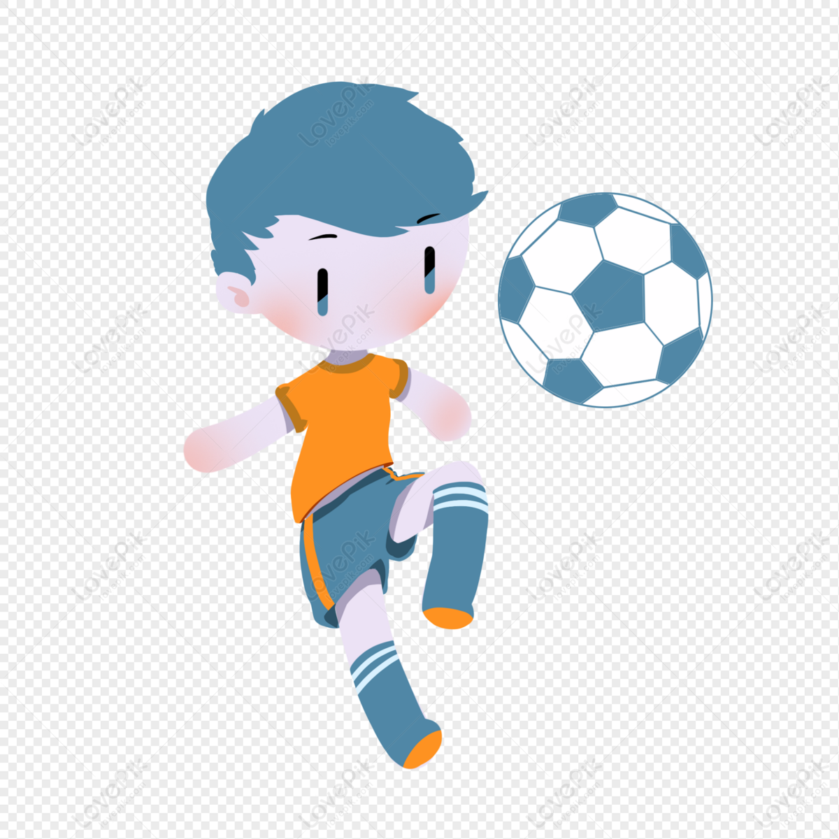 Little Boy Playing Football Free PNG And Clipart Image For Free ...