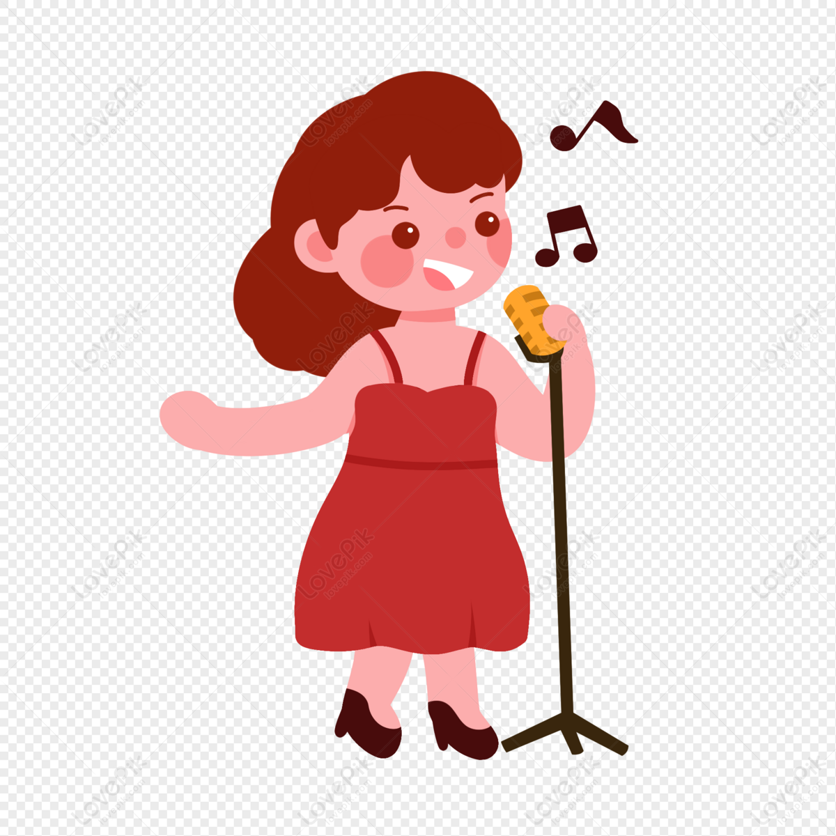 Singing Girl PNG Transparent Background And Clipart Image For Free Download  - Lovepik | 401159230