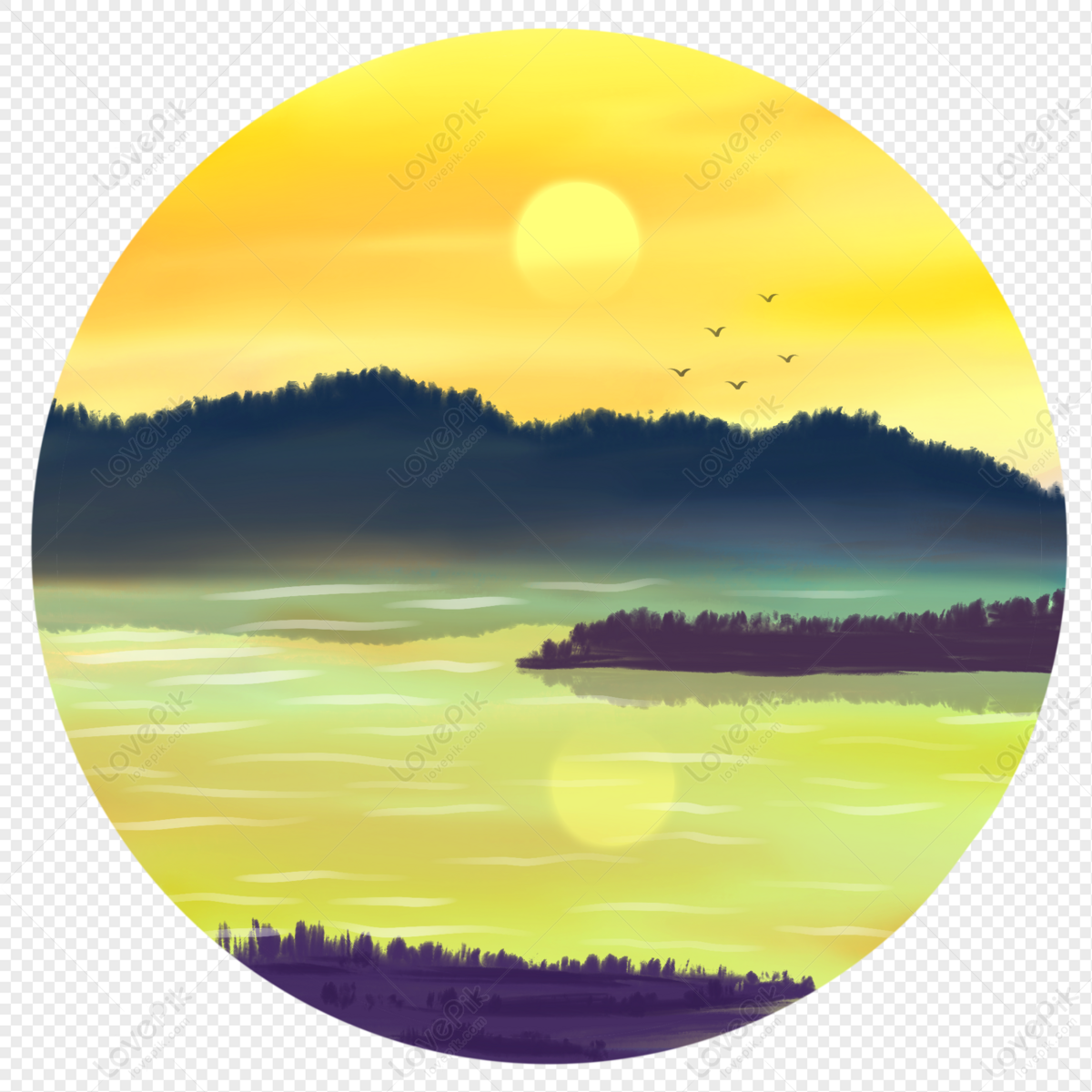 free sunset clipart
