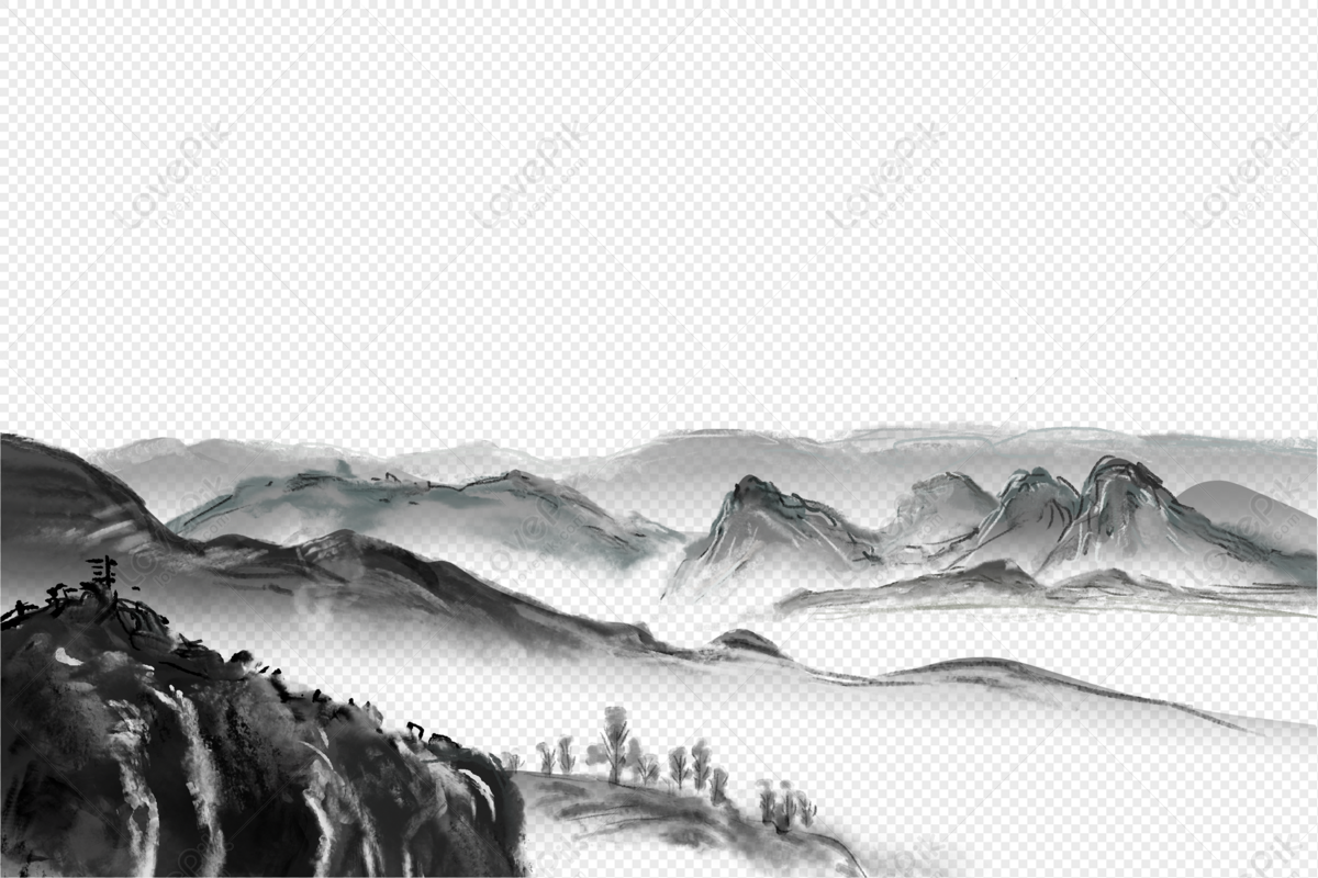 Asian Landscape Painting Elements PNG Picture And Clipart Image For ...