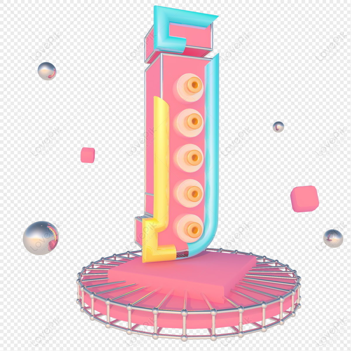 C4d Pink Letter Stereo Stage PNG Transparent Background And Clipart ...