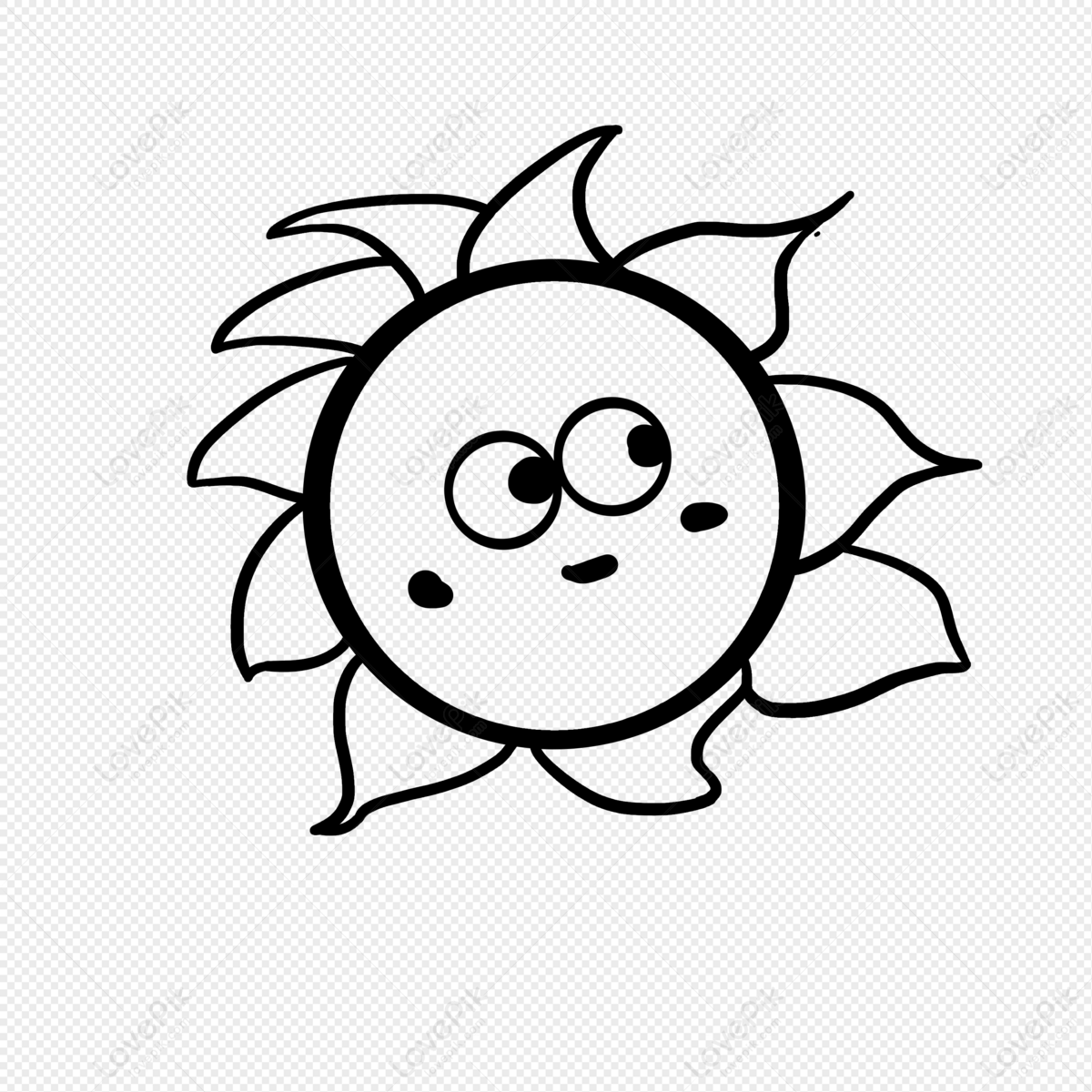 Cartoon Sun Flower Stick Figure PNG Image Free Download And Clipart Image  For Free Download - Lovepik | 401189621