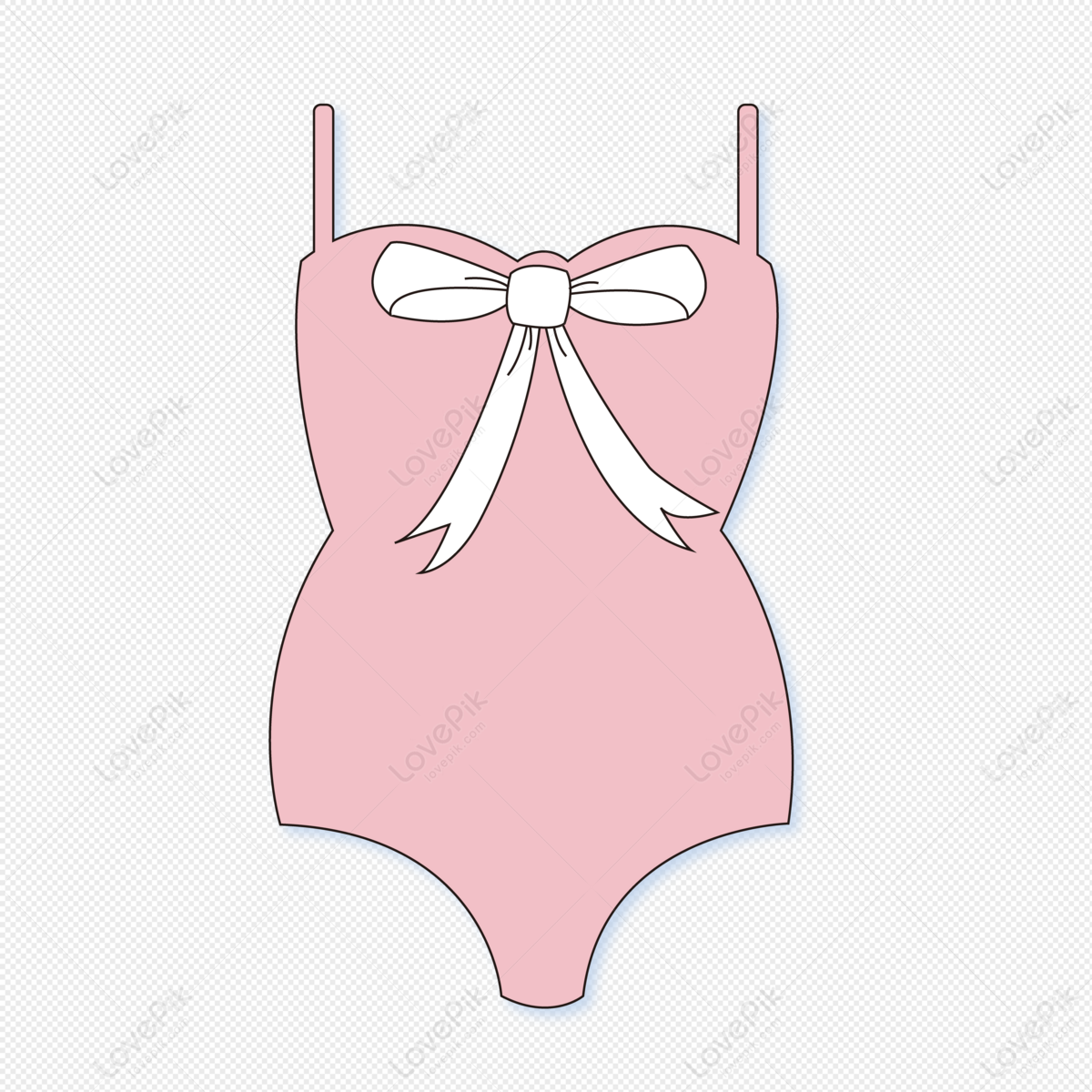 Swimsuit Cartoon Vector Art PNG, Free Cartoon Swimsuit, Black, Swimsuit,  Free Buckle PNG Image For Free Download