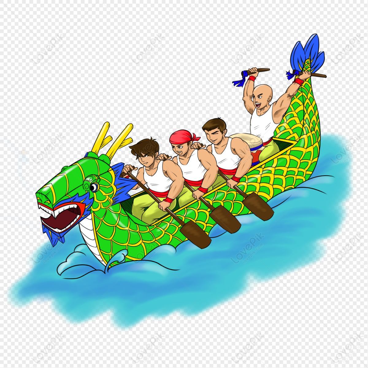 Dragon Boat Festival Dragon Boat Race, blue dragon, blue boat, chinese dragon png image