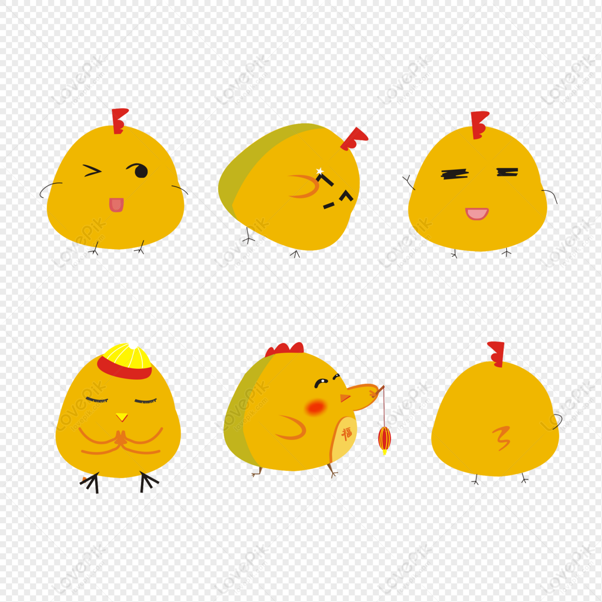 Emoticon Package, Cartoon Chicken, Aesthetic Cartoon, Cartoon Yellow ...