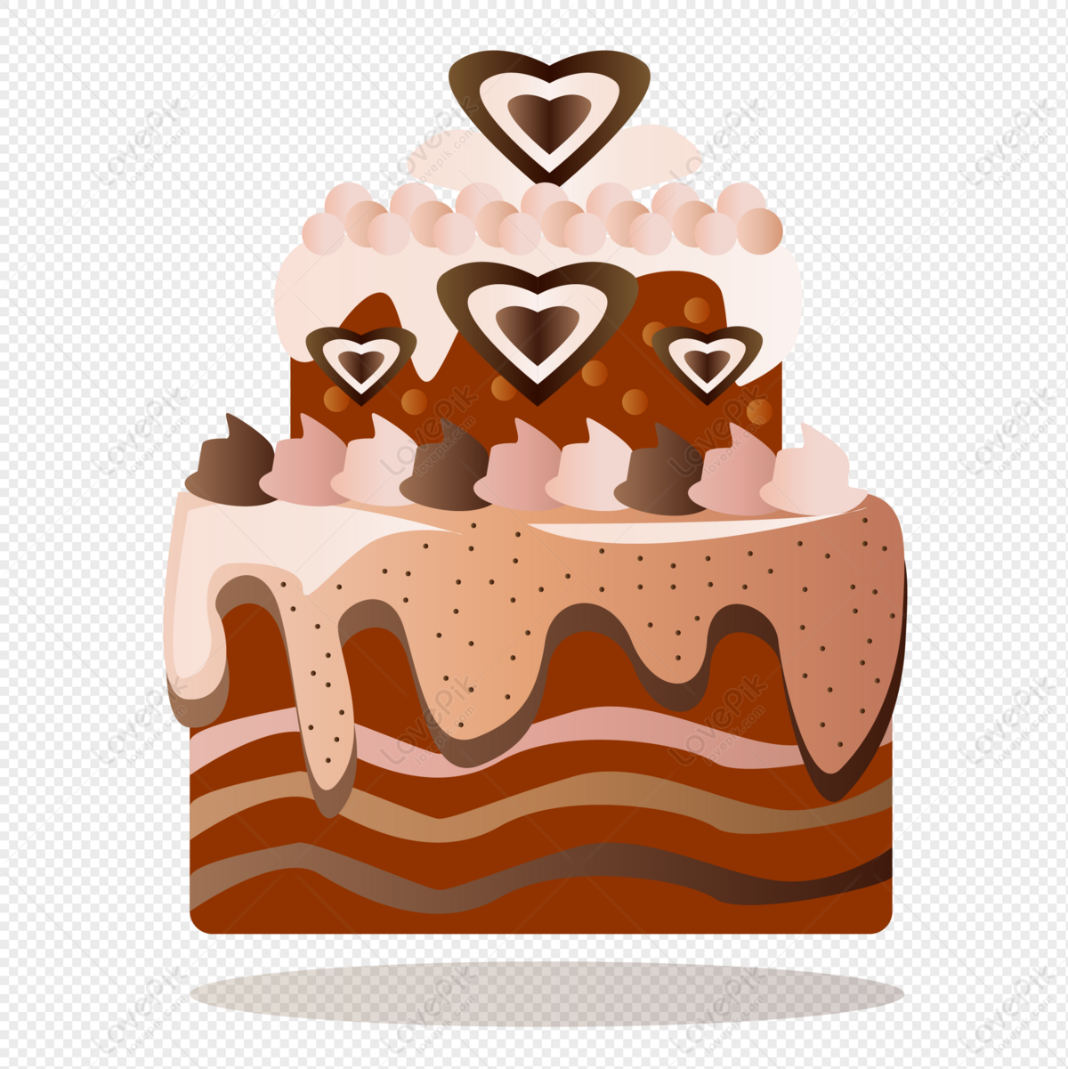 chocolate heart cake wallpaper