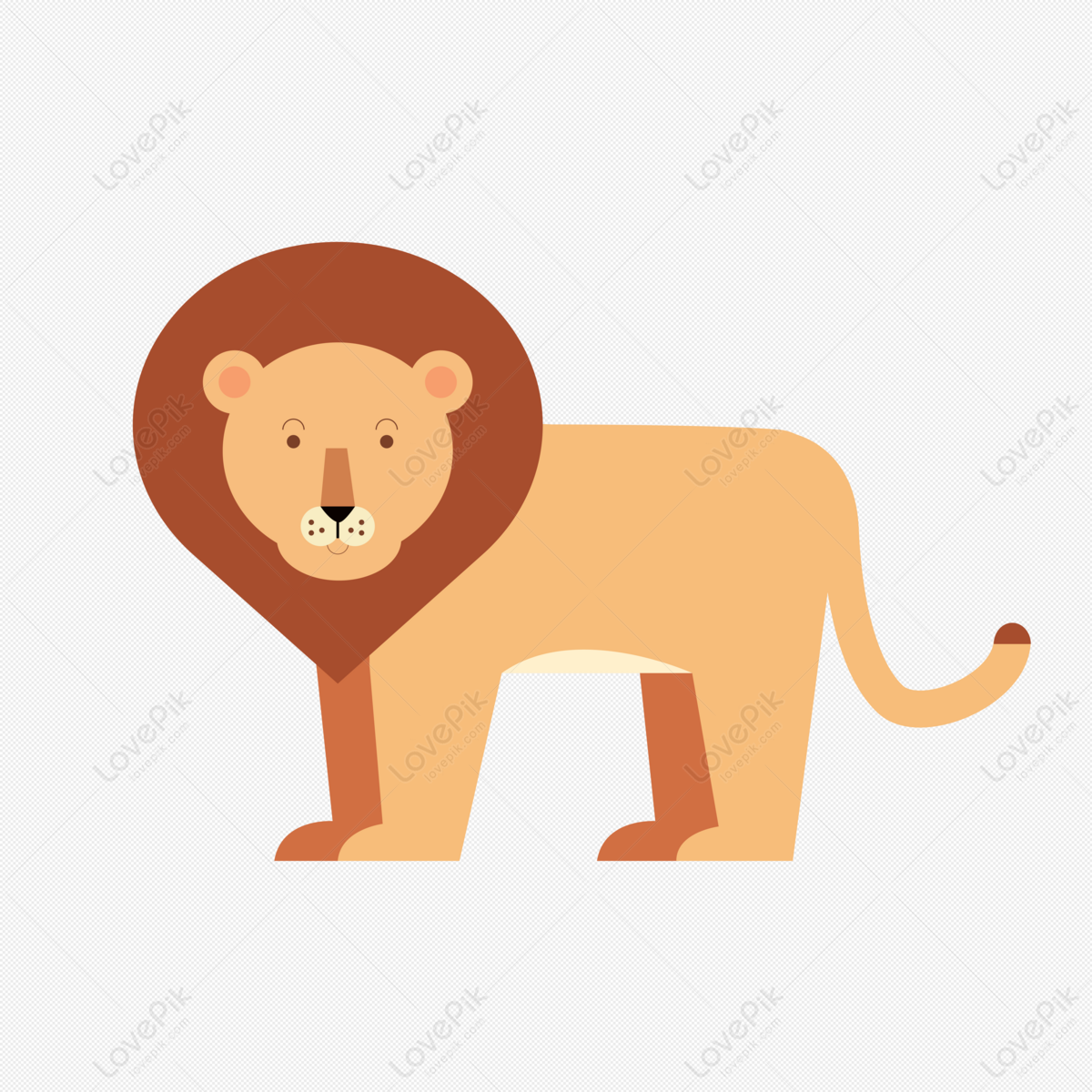Little Lion Animal Cartoon Vector Cute Elements Free PNG And Clipart Image  For Free Download - Lovepik | 401180189