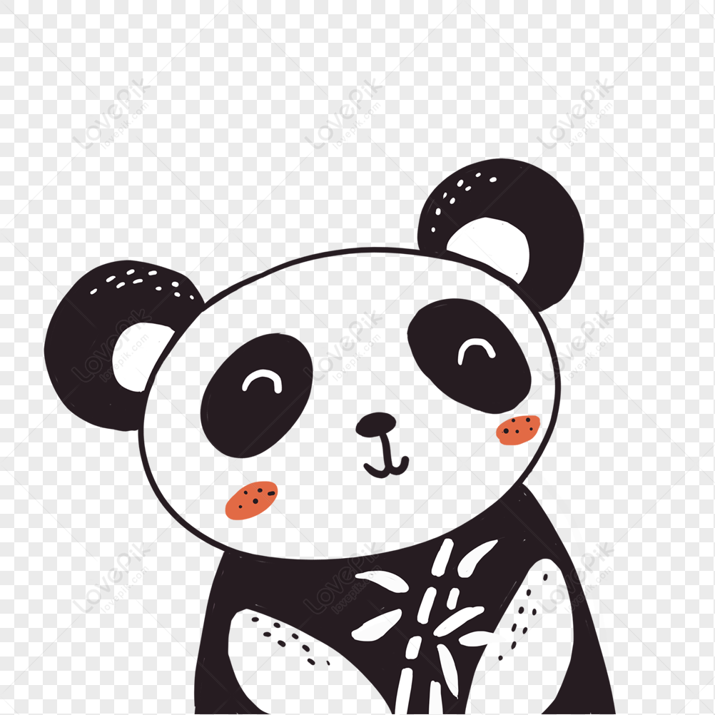 Panda, Black Vector, Black Panda, Cartoon Panda PNG Transparent ...