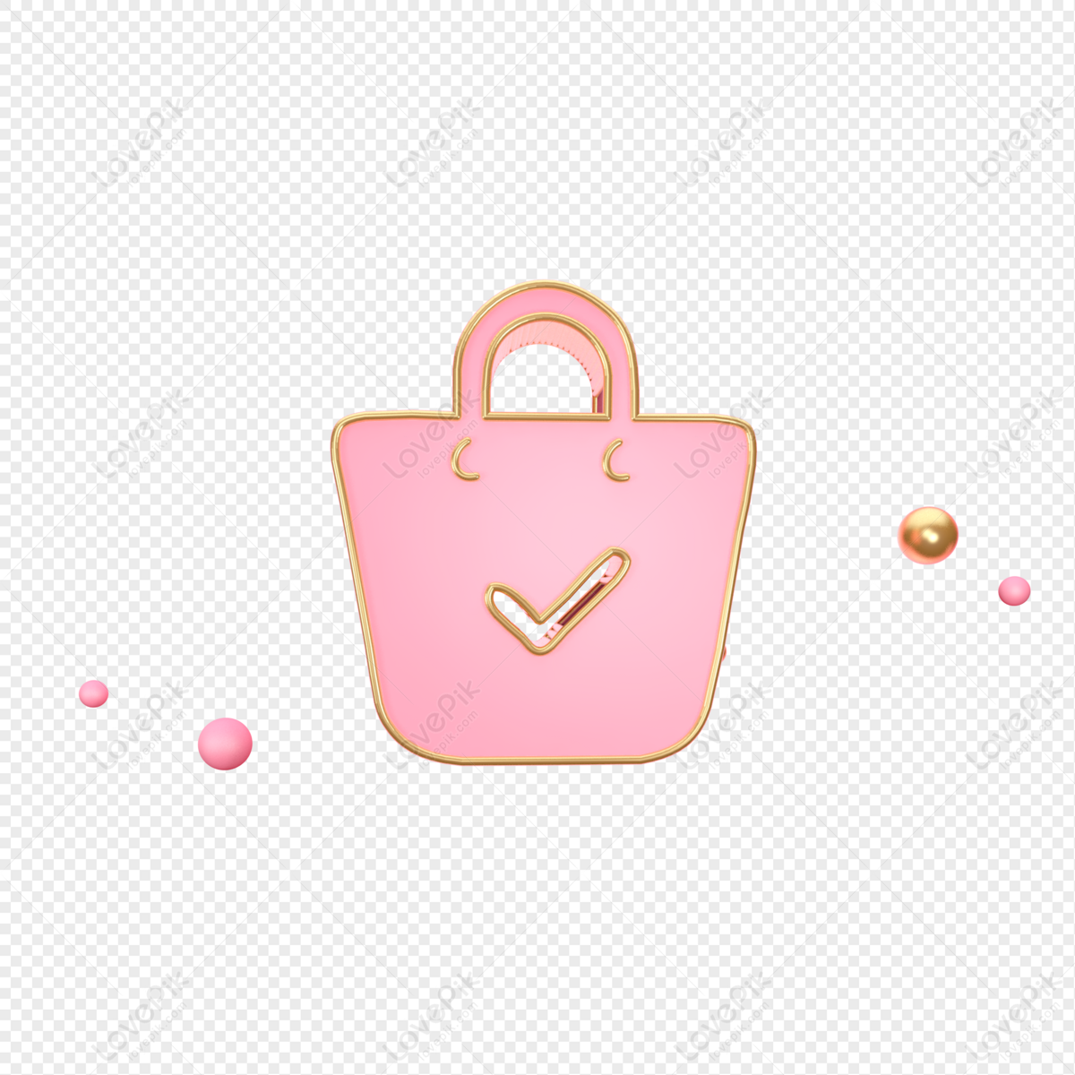 Pink shopping bag clipart. Free download transparent .PNG