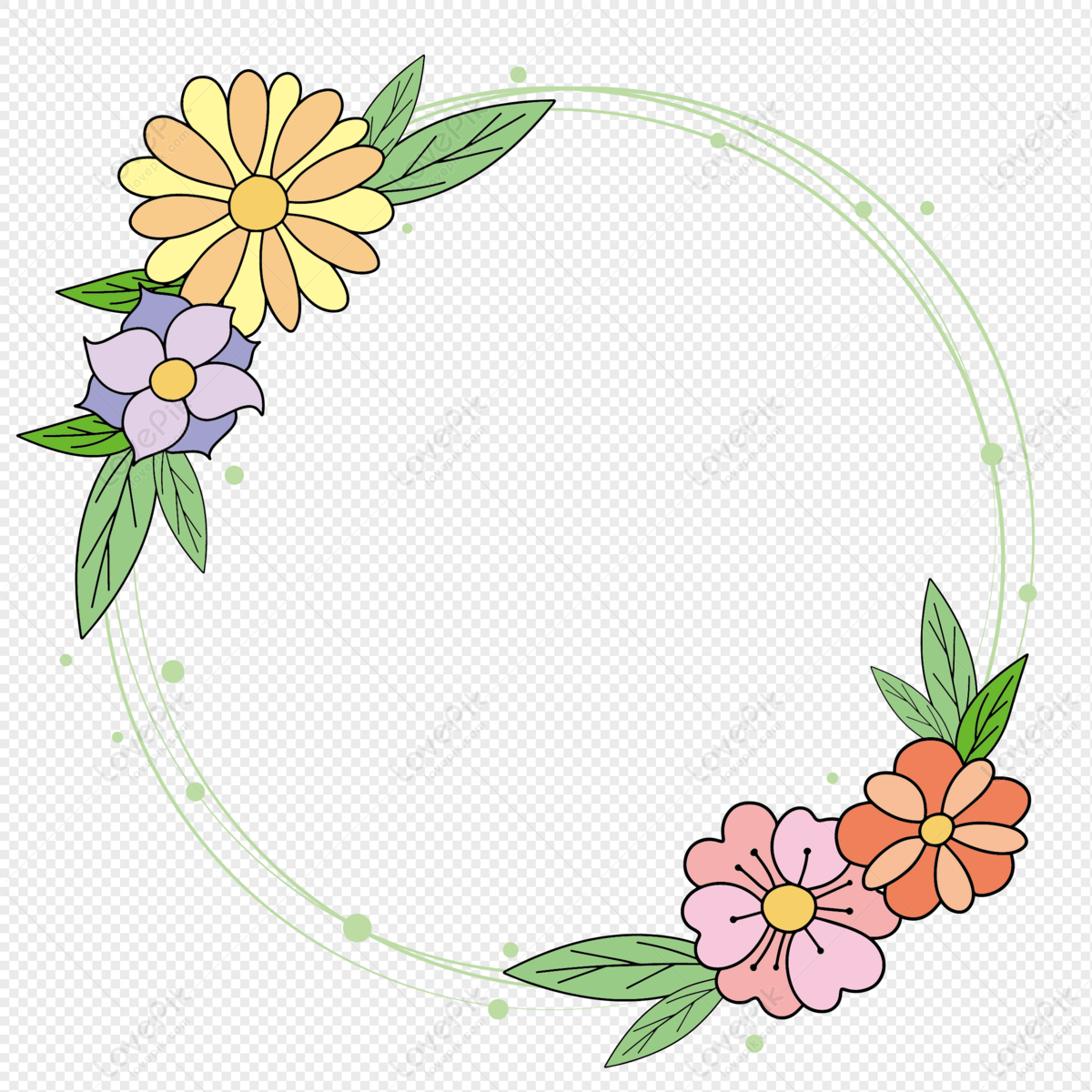 vector flower border design