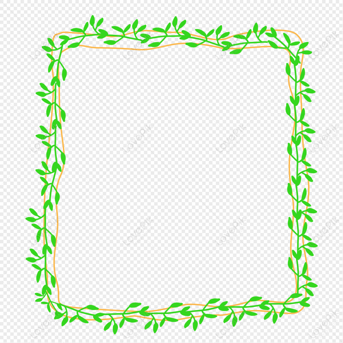 Cartoon Plant Pattern Picture, Green Picture, Line Picture, Picture ...