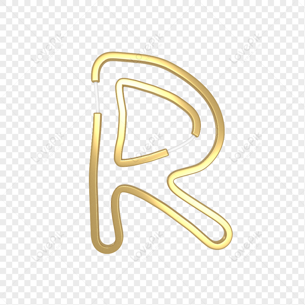 English Letter R Golden Art Word C4d Model PNG Image And Clipart Image For  Free Download - Lovepik | 401198018