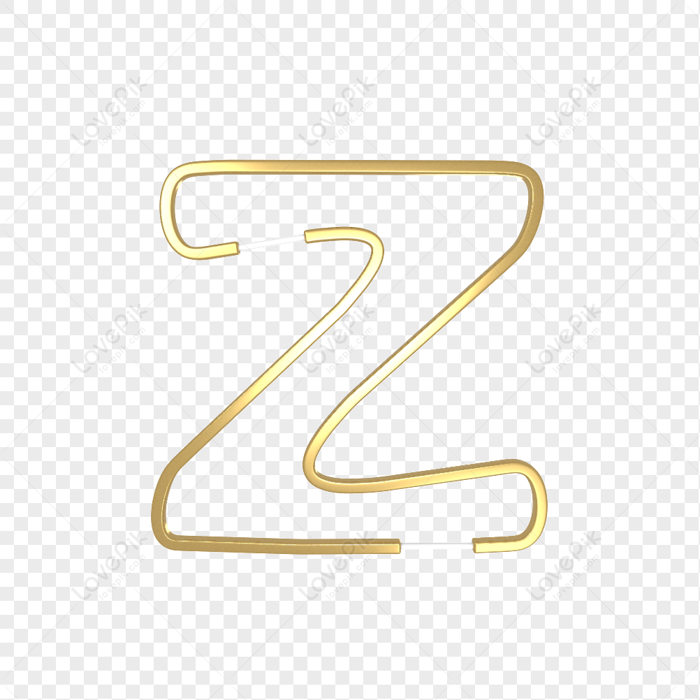 English Letter Z Golden Art Word C4d Model PNG Image And Clipart ...
