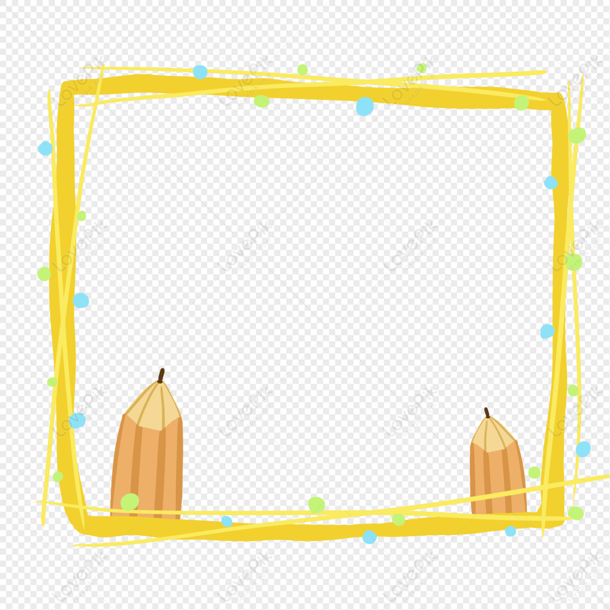 Hand Drawn Cartoon Color Pencil Stationery Border Shading Decora PNG  Picture And Clipart Image For Free Download - Lovepik | 401192155