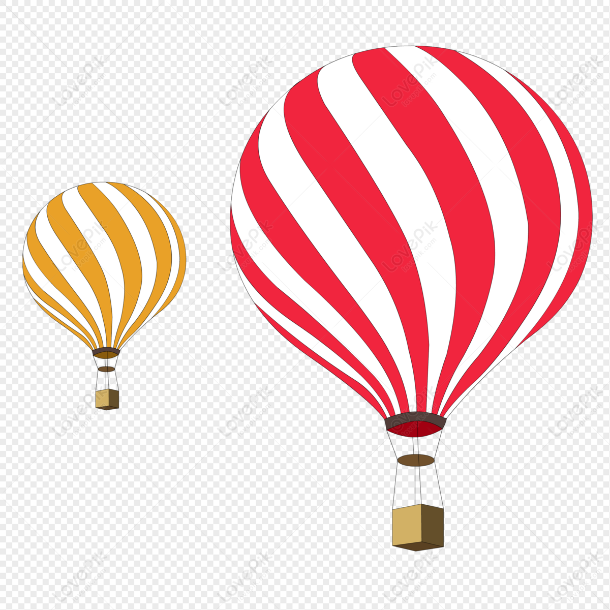 Hot Air Balloon Balloon Red Dark Light Air Lines Png Transparent