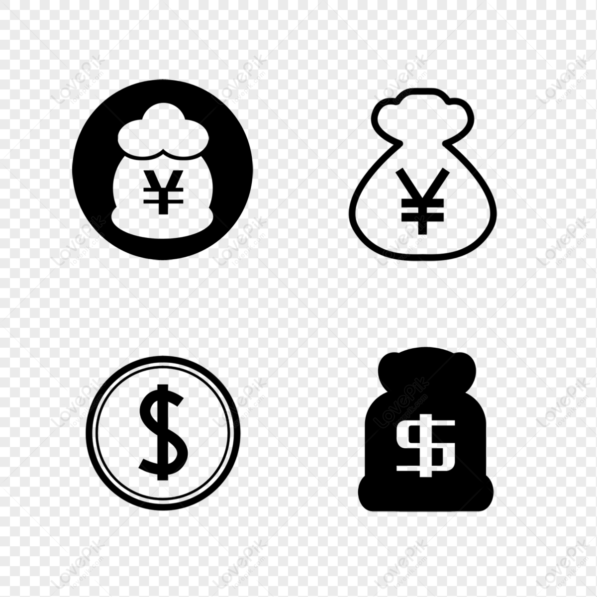 money bag icon transparent background 17196606 PNG