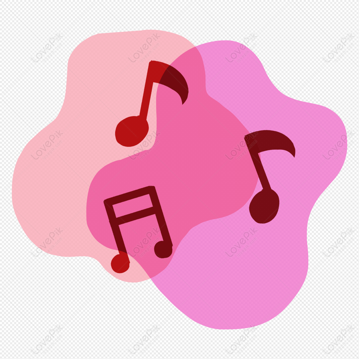 pink music note png