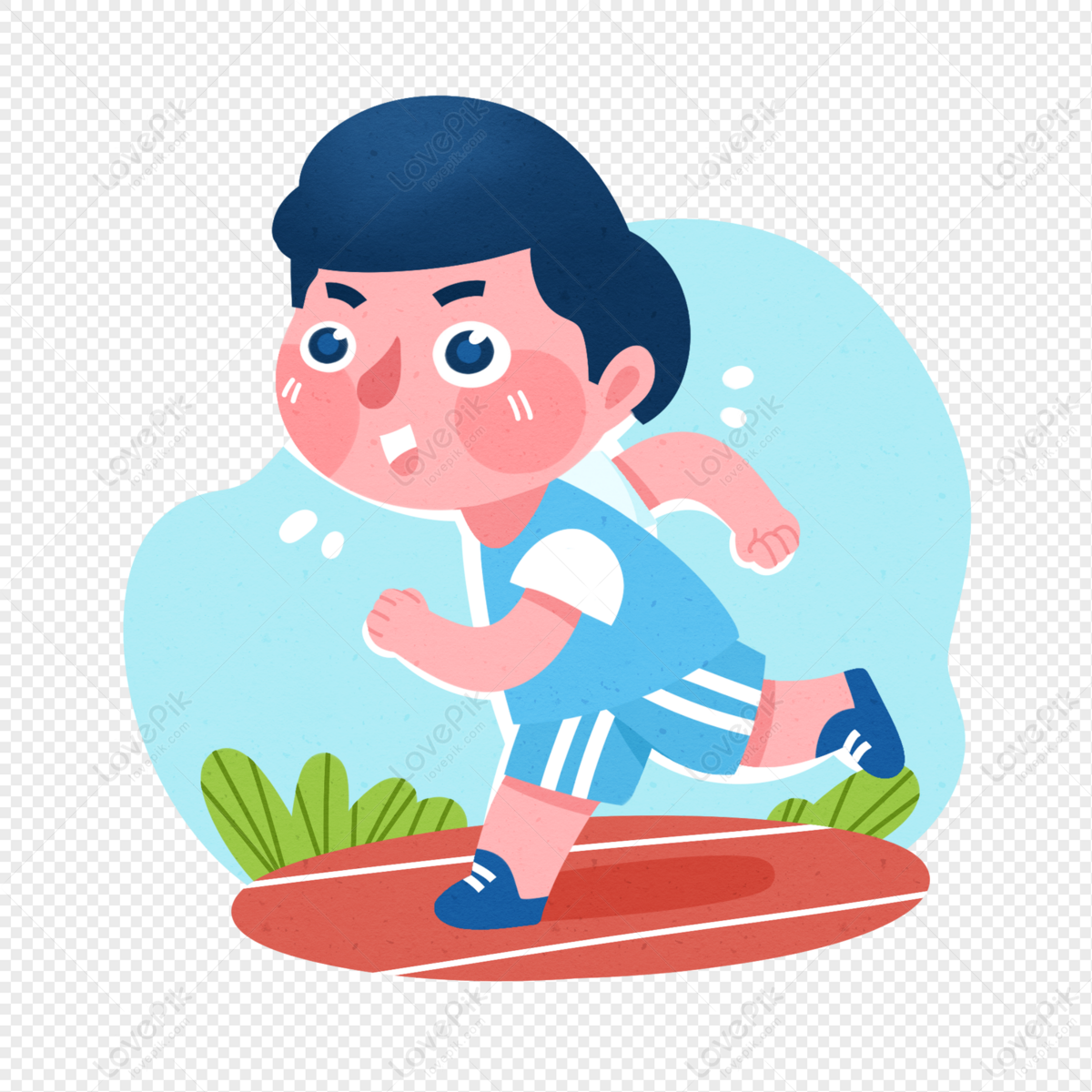 Running Child, Cartoon Running, Boy Running, Blue Light PNG White ...