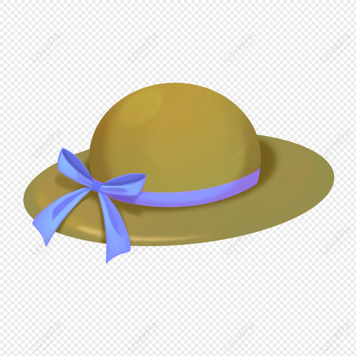 Blue Bow Hat PNG Transparent Image And Clipart Image For Free Download ...