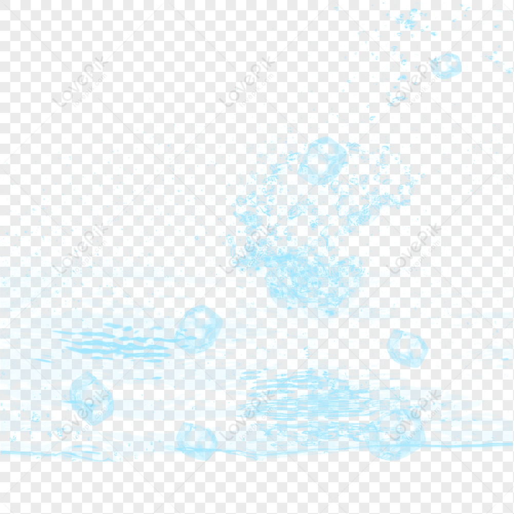 Blue Ice Cube Water Material Splash Water Ice Splash Water Circle Png Free Download And