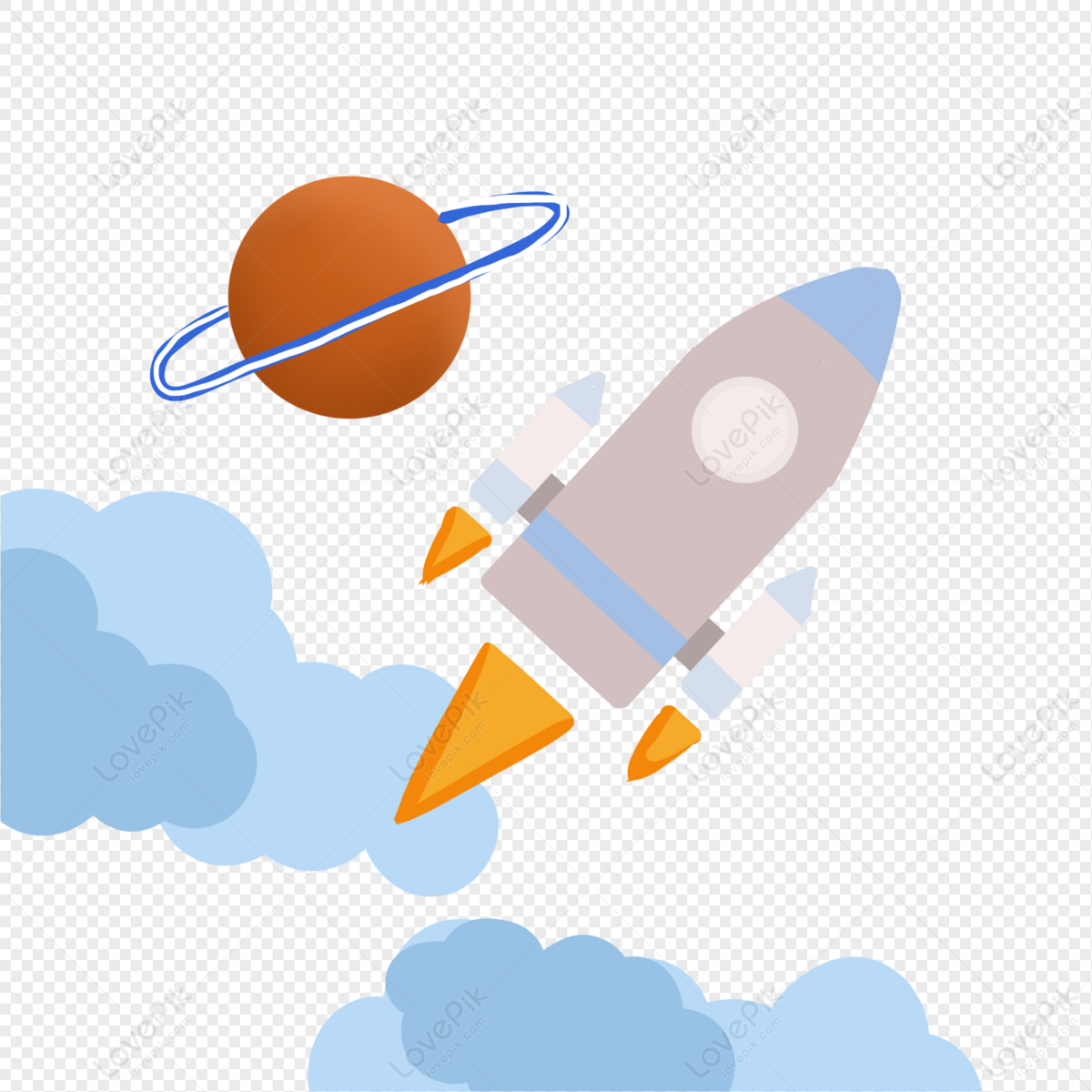 Cartoon Hand Drawn Space Flying Rocket And Planet PNG Transparent And  Clipart Image For Free Download - Lovepik | 401223736