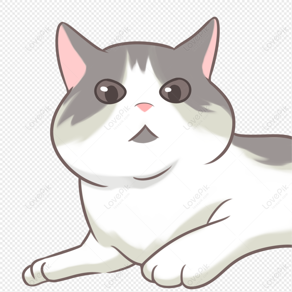 고양이 만화 4 충격을받은 얼굴 PNG 일러스트 무료 다운로드 - Lovepik