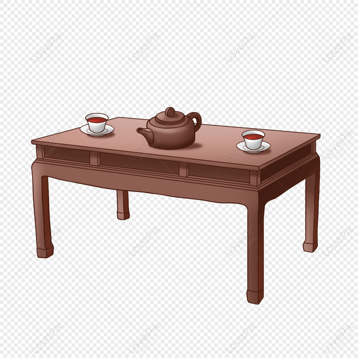 Chinese Table Tea Set Png Transparent Background And Clipart Image For Free  Download - Lovepik | 401201350