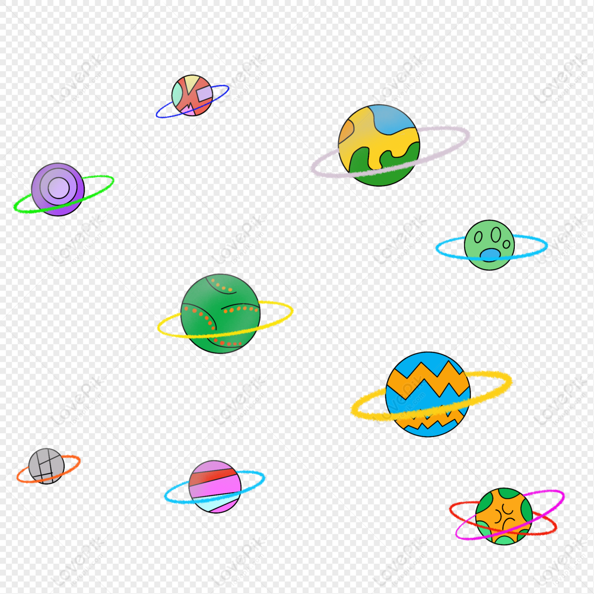 Colored Cute Planet PNG Transparent Background And Clipart Image For Free  Download - Lovepik | 401231760