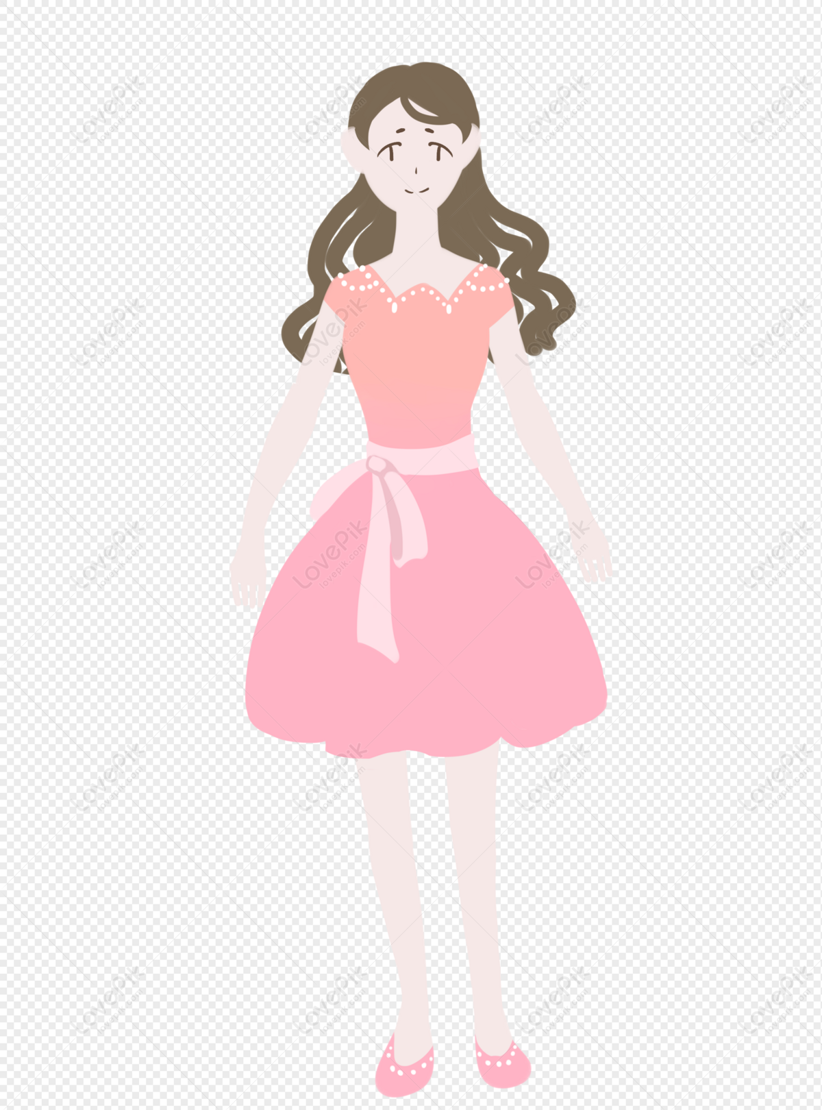 Menina Cor De Rosa Dos Desenhos Animados Padrão Decorativo PNG , Cor De  Rosa, Cartoon, Menina Imagem PNG e PSD Para Download Gratuito