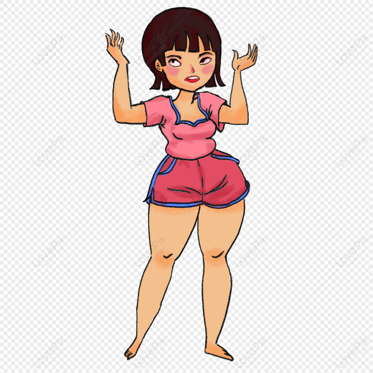 Fat Girl PNG White Transparent And Clipart Image For Free Download -  Lovepik | 401228782