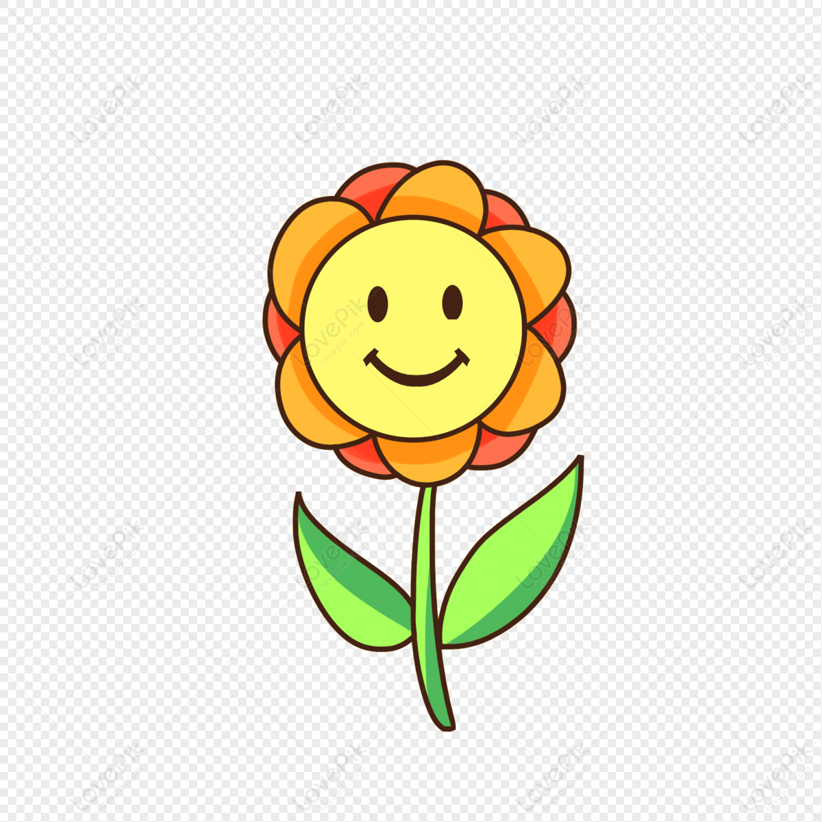 Hand Drawn Cartoon World Smiling Day Smiling Sun Flower PNG Hd Transparent  Image And Clipart Image For Free Download - Lovepik | 401220384